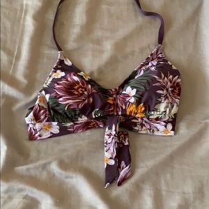 A floral purple bikini top